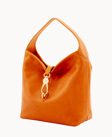 Florentine Logo Lock Shoulder Bag