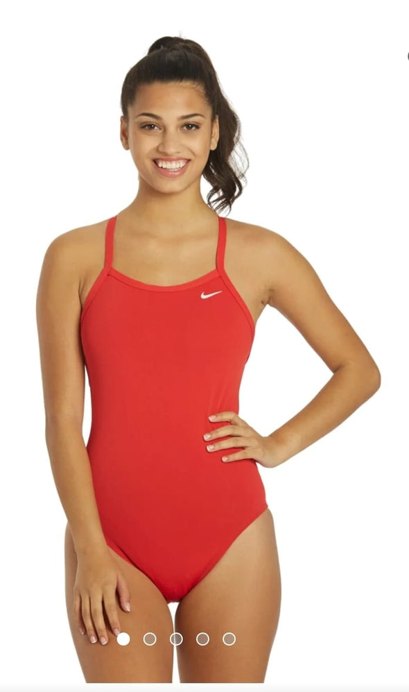 Nike Women's HydraStrong Solid Poly Racer Back One Piece Swimsuit