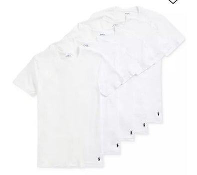 Amazing Polo Ralph Lauren Classic Fit Undershirt w/Wicking Crews 5-Pack