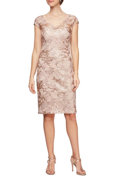 Amazing Sequin Lace Cocktail Dress