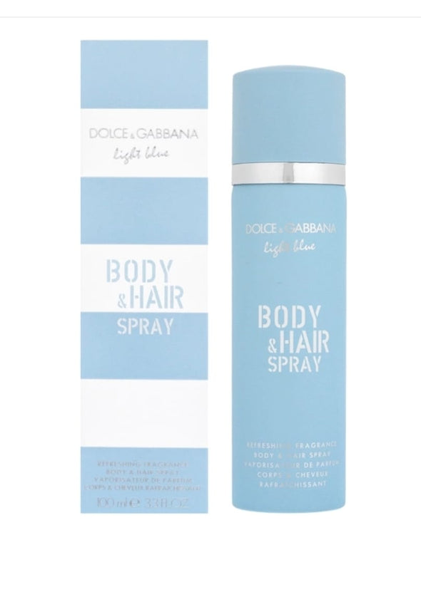 Dolce & Gabbana Light blue Body & Hair Spray Refreshing Fragrance 3.3 oz New